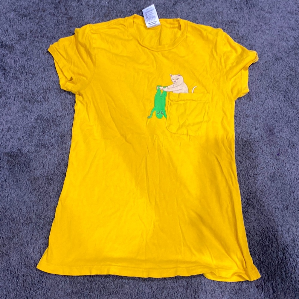 RIPNDIP alien and cat t-shirt with pocket